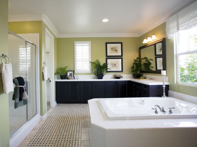 Spa-Style Bathroom with Large Tiles